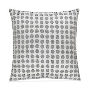 Hotel Collection Colonnade Dusk Wool Cotton Dotted 18" Decorative Pillow - Gray